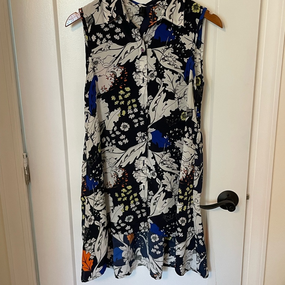 Vero Moda Floral Sleeveless Tunic- Black, Blue, Orange